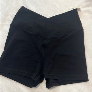 Aerie Black Bike Shorts with hi-rise off line